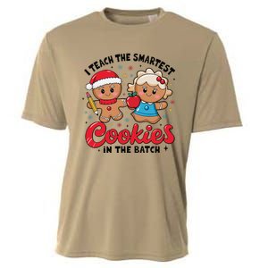 Gingerbread Xmas I Teach The Smartest Cookies In The Batch Cooling Performance Crew T-Shirt