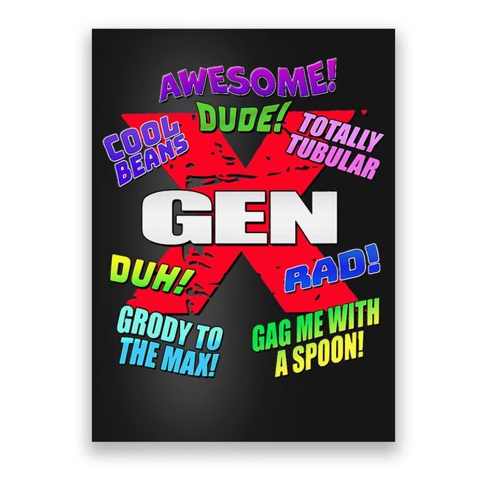 Gen X Jargon Poster