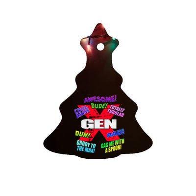 Gen X Jargon Ceramic Tree Ornament