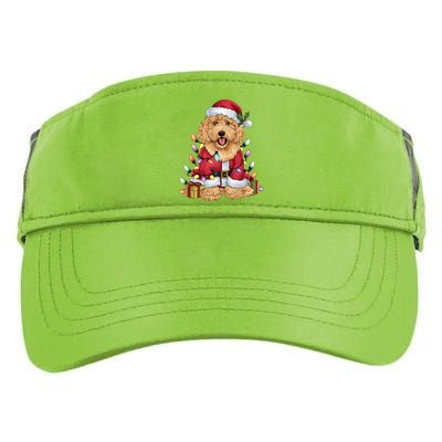 Goldendoodle Xmas Lighting Santa Goldendoodle Dog Christmas Gift Adult Drive Performance Visor