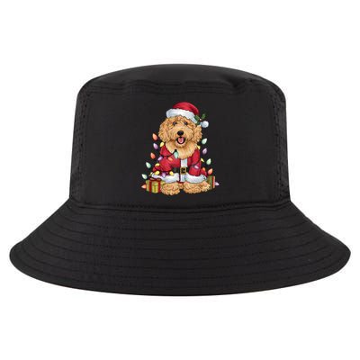 Goldendoodle Xmas Lighting Santa Goldendoodle Dog Christmas Gift Cool Comfort Performance Bucket Hat