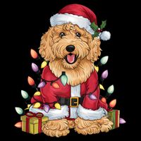 Goldendoodle Xmas Lighting Santa Goldendoodle Dog Christmas Gift Mug