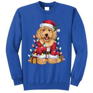 Goldendoodle Xmas Lighting Santa Goldendoodle Dog Christmas Gift Tall Sweatshirt