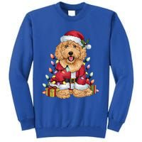 Goldendoodle Xmas Lighting Santa Goldendoodle Dog Christmas Gift Tall Sweatshirt