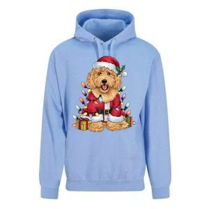 Goldendoodle Xmas Lighting Santa Goldendoodle Dog Christmas Gift Unisex Surf Hoodie