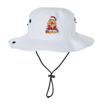 Goldendoodle Xmas Lighting Santa Goldendoodle Dog Christmas Gift Legacy Cool Fit Booney Bucket Hat