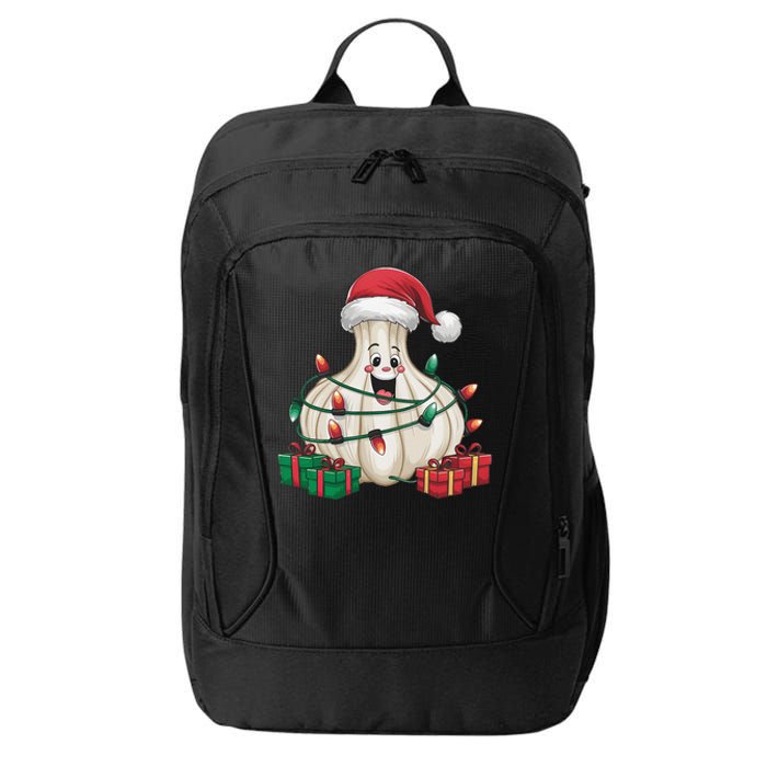 Garlic Xmas Lighting Funny Garlic Christmas City Backpack