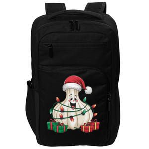 Garlic Xmas Lighting Funny Garlic Christmas Impact Tech Backpack