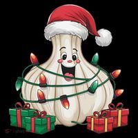 Garlic Xmas Lighting Funny Garlic Christmas 16 in Basic Backpack