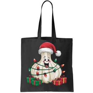 Garlic Xmas Lighting Funny Garlic Christmas Tote Bag