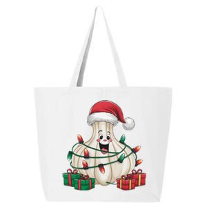 Garlic Xmas Lighting Funny Garlic Christmas 25L Jumbo Tote