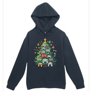 Gamer Xmas Merry Christmas Controller Ornats Tree Gift Urban Pullover Hoodie