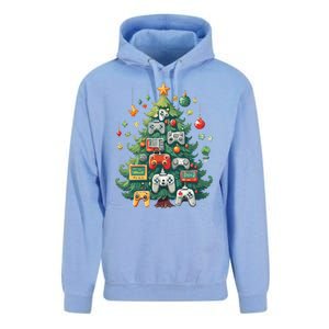 Gamer Xmas Merry Christmas Controller Ornats Tree Gift Unisex Surf Hoodie