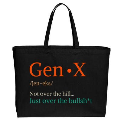 Gen X Not Over The Hill Gen X Definition Generation Sarcasm Cotton Canvas Jumbo Tote