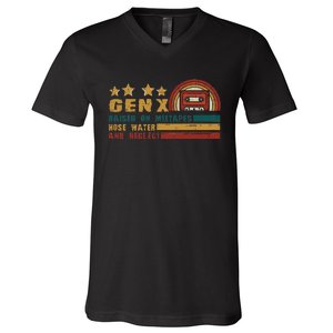 Gen X Nostalgia Raised On Mixtapes And Hose Water V-Neck T-Shirt