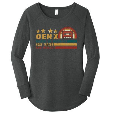 Gen X Nostalgia Raised On Mixtapes And Hose Water Women's Perfect Tri Tunic Long Sleeve Shirt