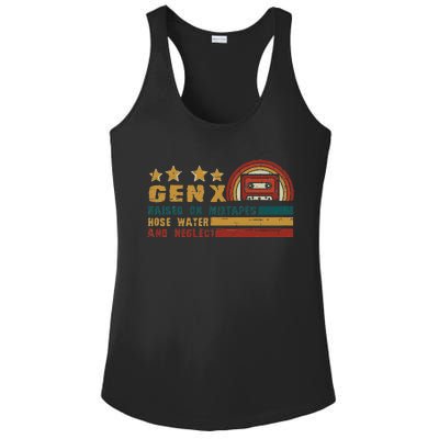 Gen X Nostalgia Raised On Mixtapes And Hose Water Ladies PosiCharge Competitor Racerback Tank