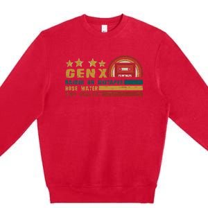 Gen X Nostalgia Raised On Mixtapes And Hose Water Premium Crewneck Sweatshirt