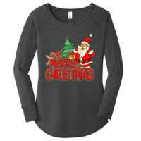 Gingerbread Xmas Pajama Christmas Kid Gifts Santa Claus Women's Perfect Tri Tunic Long Sleeve Shirt