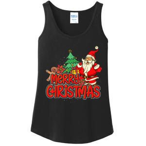 Gingerbread Xmas Pajama Christmas Kid Gifts Santa Claus Ladies Essential Tank