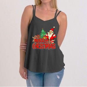 Gingerbread Xmas Pajama Christmas Kid Gifts Santa Claus Women's Strappy Tank