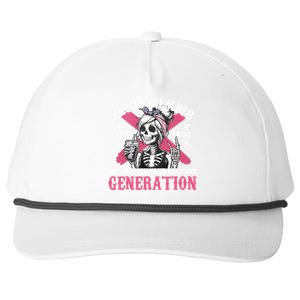 Gen X Proud Member Of The Fuck Your Feelings Skull Girl Snapback Five-Panel Rope Hat