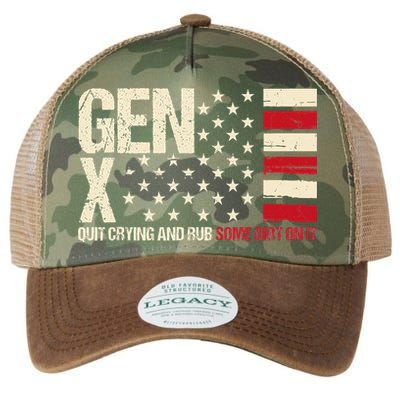 Gen X Quit Crying And Rub Some Dirt On It Legacy Tie Dye Trucker Hat