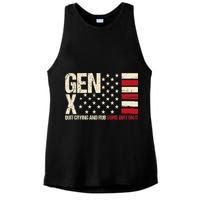 Gen X Quit Crying And Rub Some Dirt On It Ladies PosiCharge Tri-Blend Wicking Tank