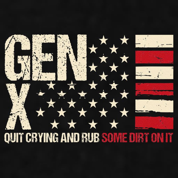 Gen X Quit Crying And Rub Some Dirt On It Ladies PosiCharge Tri-Blend Wicking Tank
