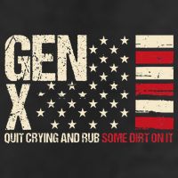 Gen X Quit Crying And Rub Some Dirt On It Crop Fleece Hoodie