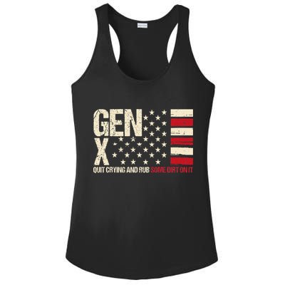 Gen X Quit Crying And Rub Some Dirt On It Ladies PosiCharge Competitor Racerback Tank