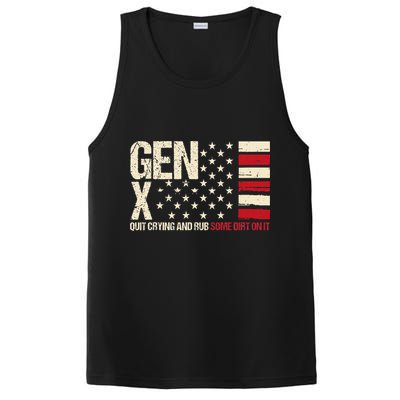 Gen X Quit Crying And Rub Some Dirt On It PosiCharge Competitor Tank