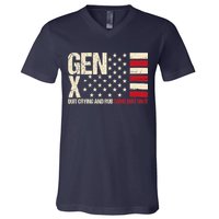 Gen X Quit Crying And Rub Some Dirt On It V-Neck T-Shirt