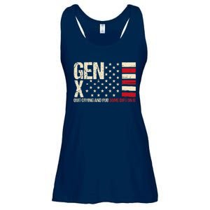 Gen X Quit Crying And Rub Some Dirt On It Ladies Essential Flowy Tank