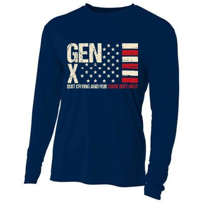 Gen X Quit Crying And Rub Some Dirt On It Cooling Performance Long Sleeve Crew