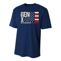 Gen X Quit Crying And Rub Some Dirt On It Youth Performance Sprint T-Shirt