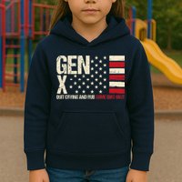 Gen X Quit Crying And Rub Some Dirt On It Kids Hoodie