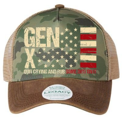 Gen X Quit Crying And Rub Some Dirt On It Legacy Tie Dye Trucker Hat