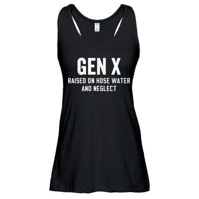 Gen X Raised On Hose Water And Neglect Humor Generation X Ladies Essential Flowy Tank