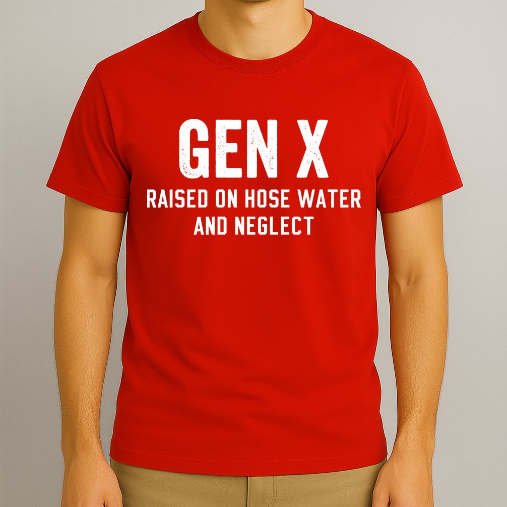 Gen X Raised On Hose Water And Neglect Humor Generation X T-Shirt