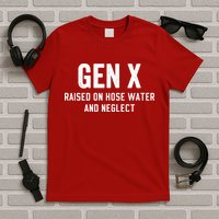 Gen X Raised On Hose Water And Neglect Humor Generation X T-Shirt
