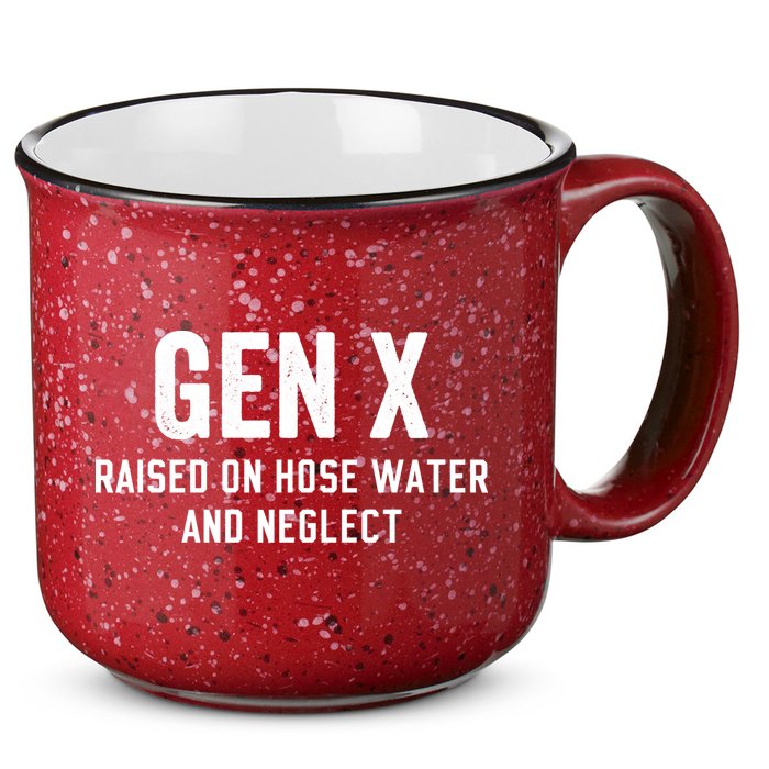 Gen X Raised On Hose Water And Neglect Humor Generation X 15oz Campfire Ceramic Mug