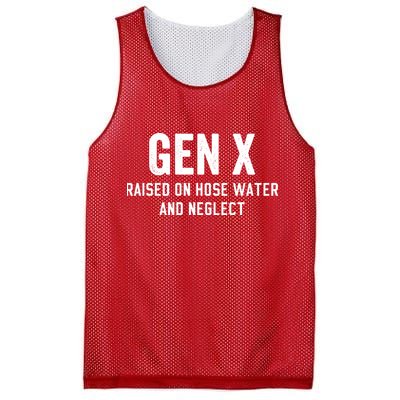 Gen X Raised On Hose Water And Neglect Humor Generation X Mesh Reversible Basketball Jersey Tank