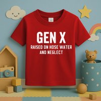Gen X Raised On Hose Water And Neglect Humor Generation X Toddler T-Shirt