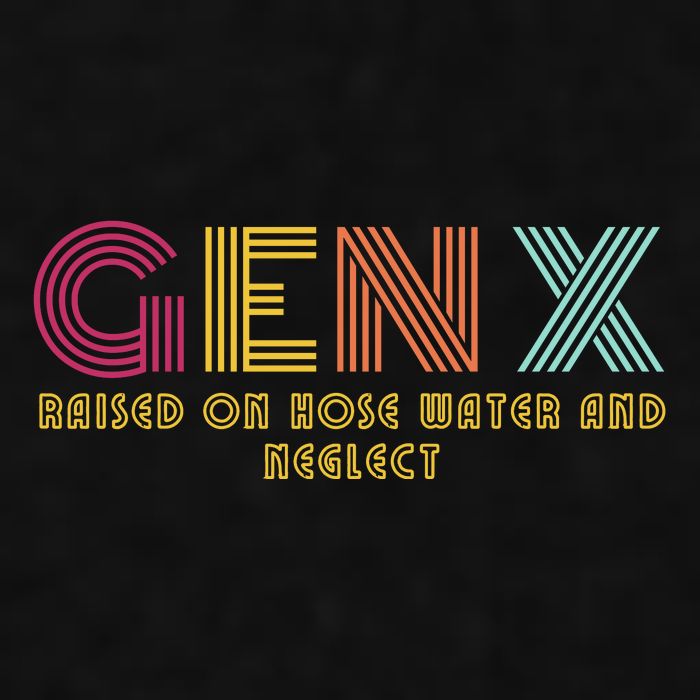 Gen X Raised On Hose Water And Neglect Funny Generation X Ladies PosiCharge Tri-Blend Wicking Tank