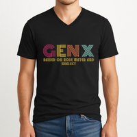Gen X Raised On Hose Water And Neglect Funny Generation X V-Neck T-Shirt