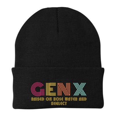 Gen X Raised On Hose Water And Neglect Funny Generation X Beanie