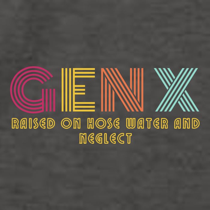 Gen X Raised On Hose Water And Neglect Funny Generation X Vector Backpack