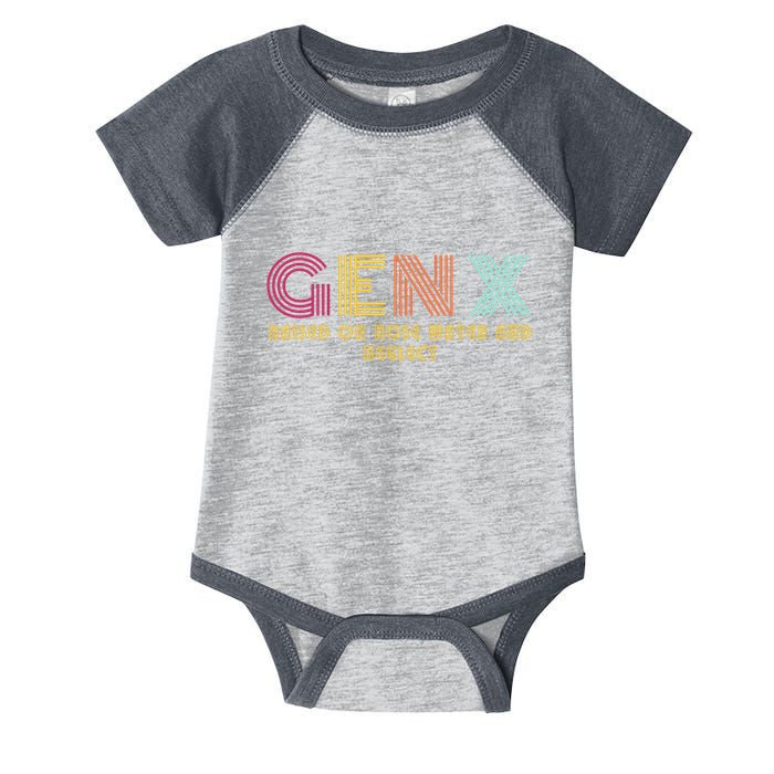 Gen X Raised On Hose Water And Neglect Funny Generation X Infant Baby Jersey Bodysuit