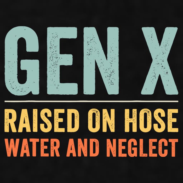 Gen X Raised On Hose Water And Neglect Retro Generation X Ladies PosiCharge Tri-Blend Wicking Tank
